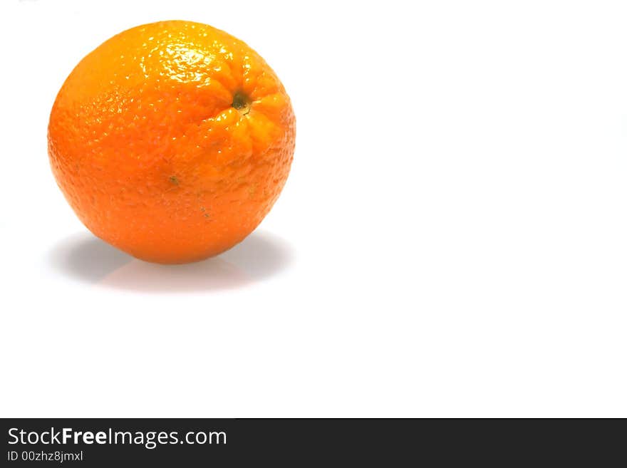 Fresh orange isolated over white.