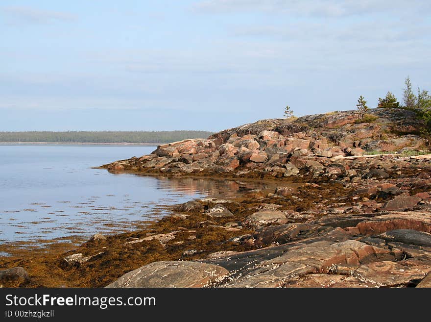 North: sea, sky and rock. North: sea, sky and rock