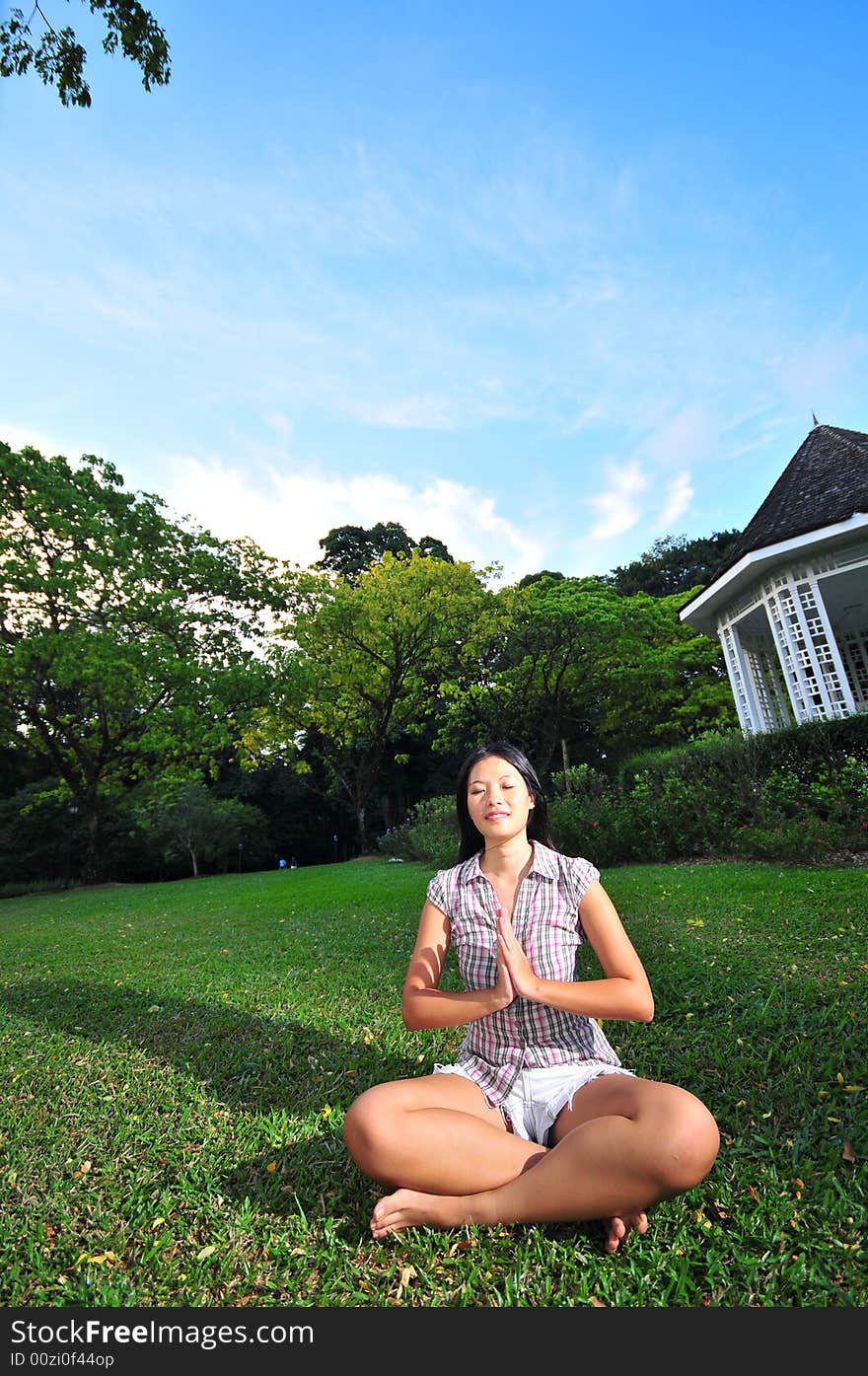 Picture of Girl doing Yoga pose. Ideal for healthy lifestyle context. Picture of Girl doing Yoga pose. Ideal for healthy lifestyle context.