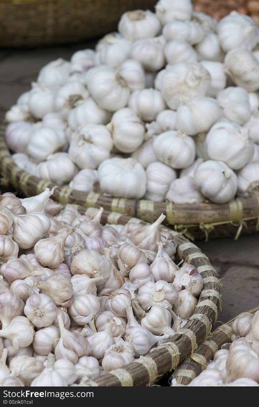 Garlic at a market