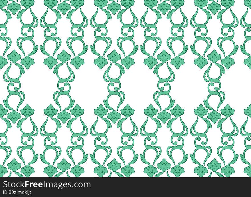 Ottoman style wallpaper pattern and shape