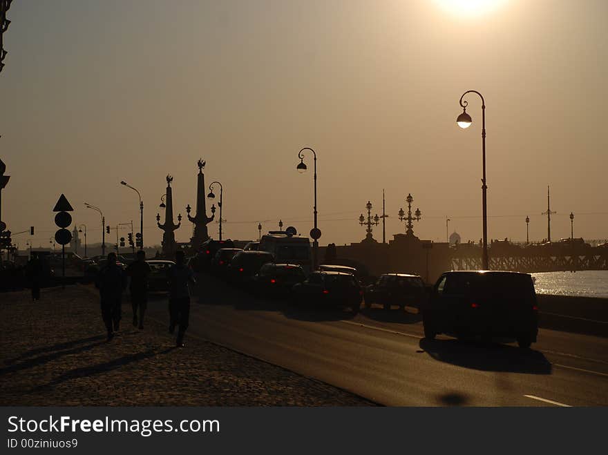 City in the evening