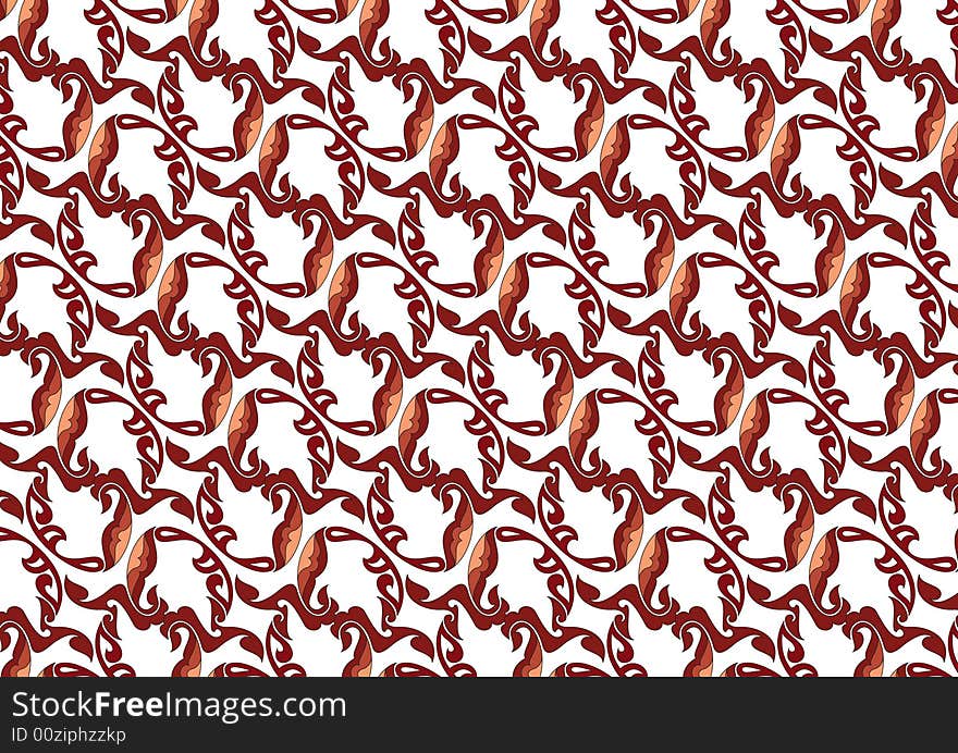 Ottoman style wallpaper pattern and shape