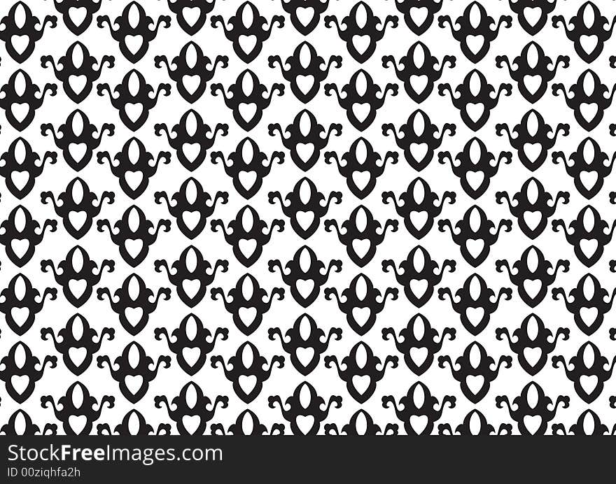 Ottoman style wallpaper pattern and shape