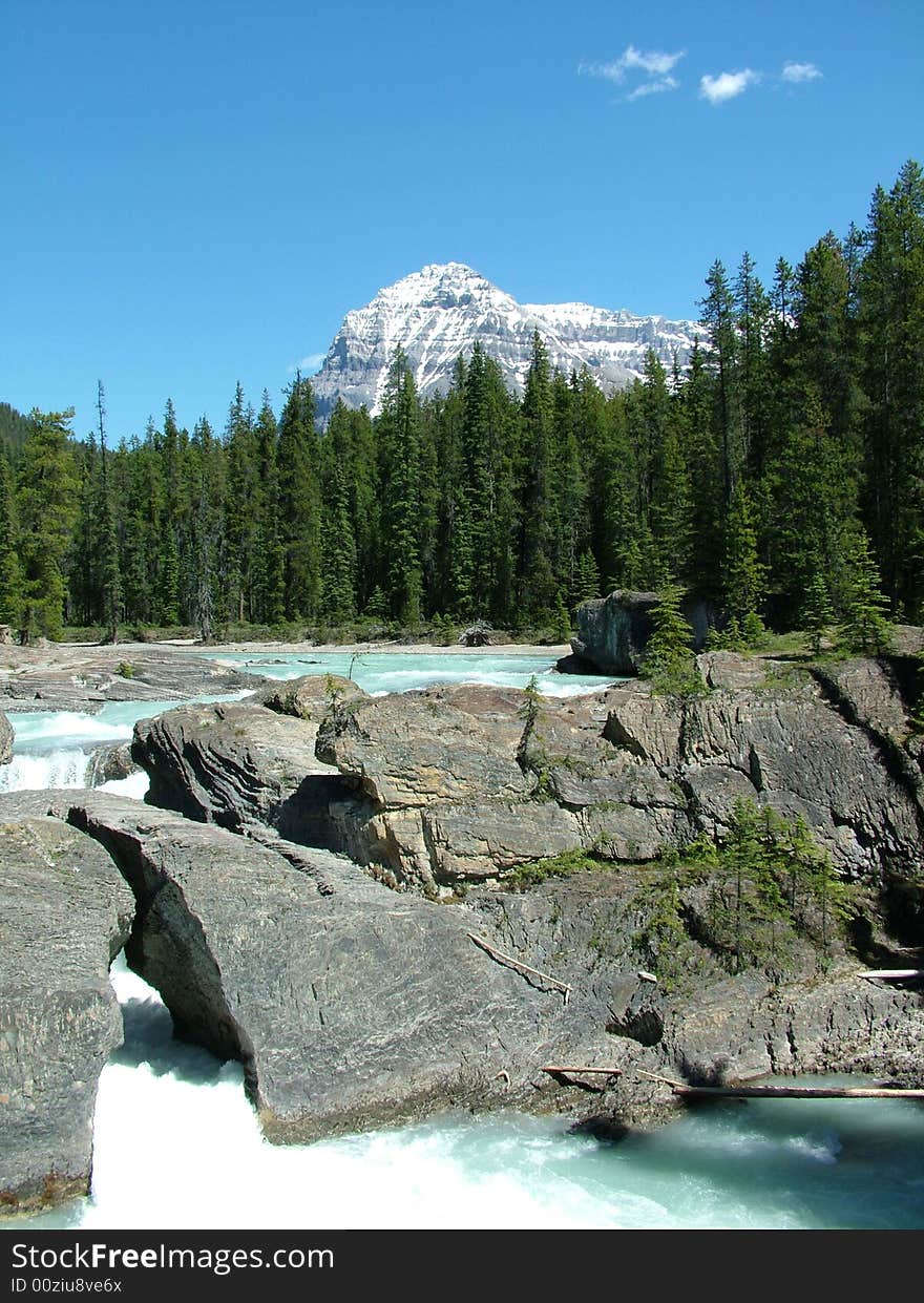 Glacial river outside of Banff, Canada. Glacial river outside of Banff, Canada