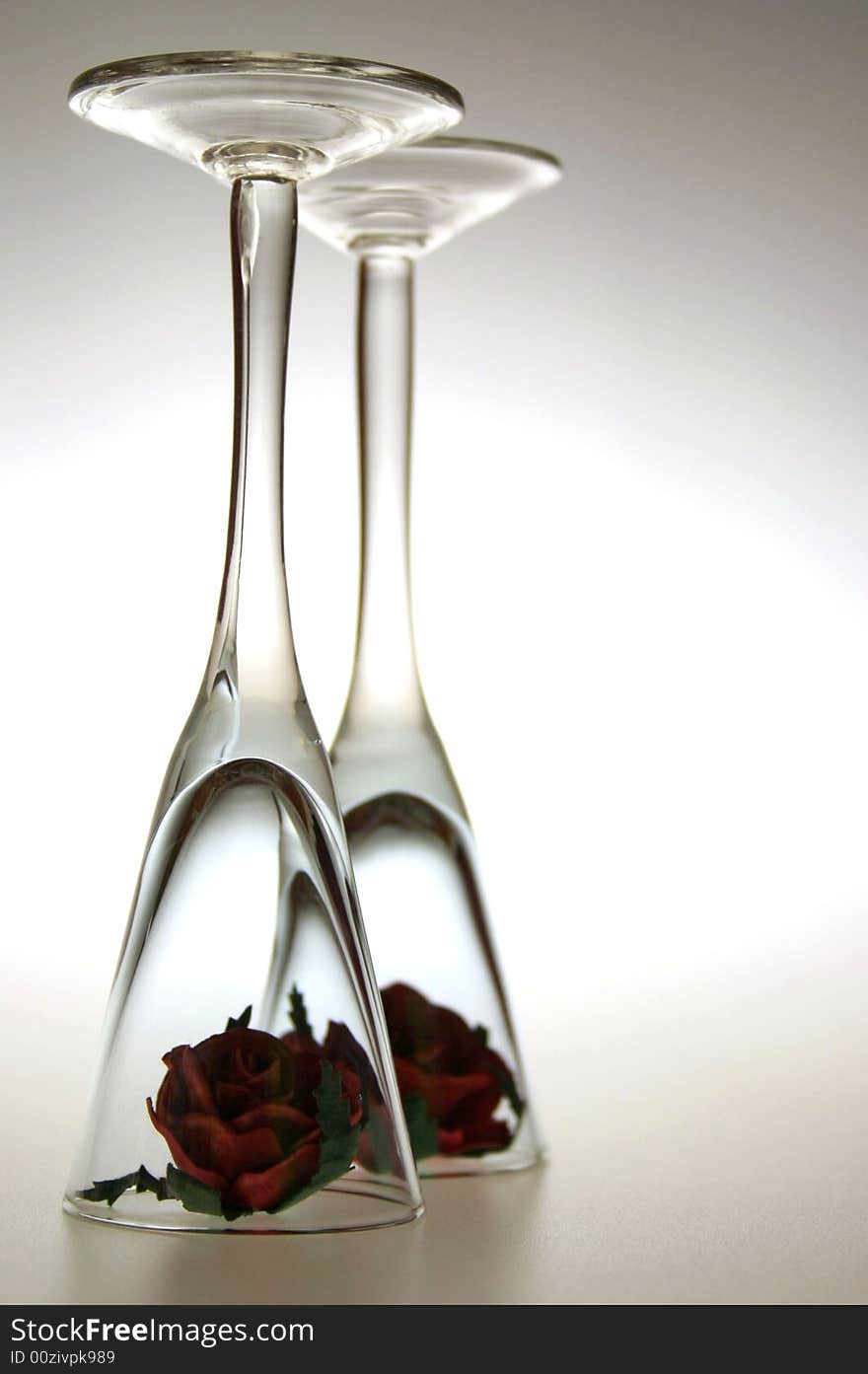 Glass and rose