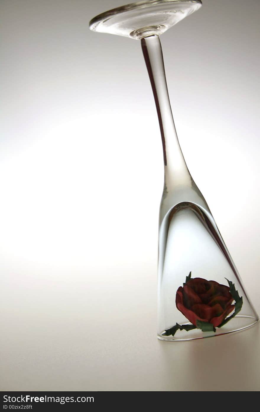 Glass and rose