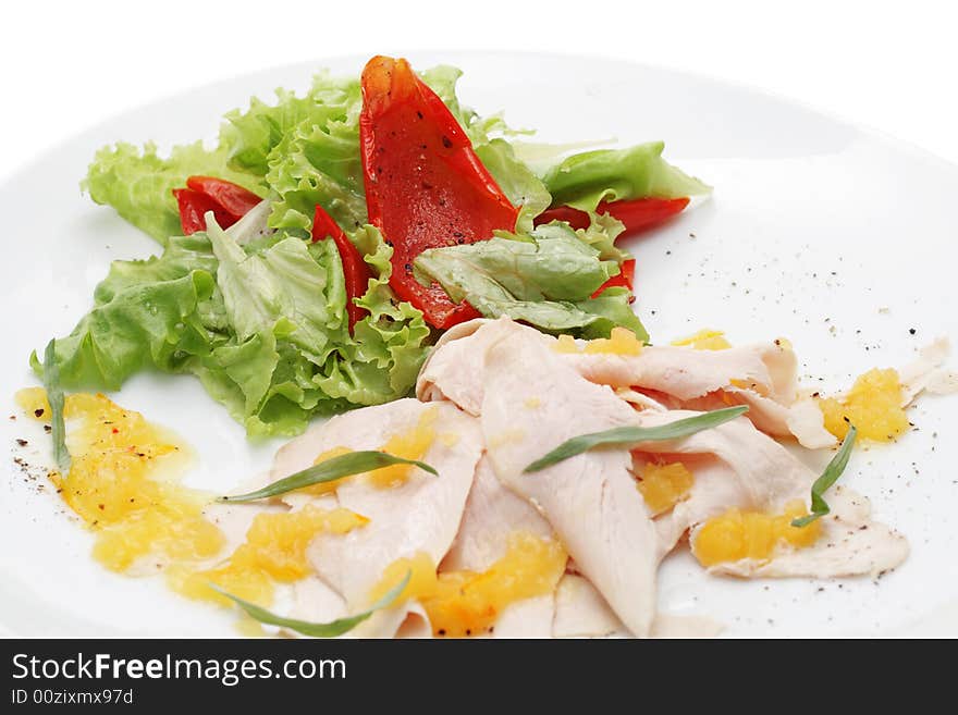 Chicken breasts carpaccio