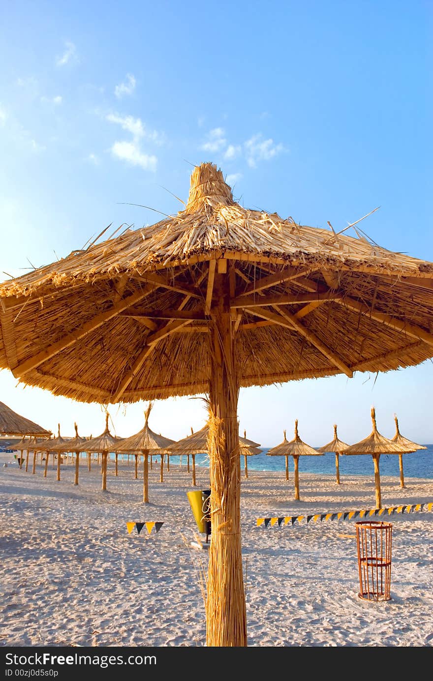 Beach umbrella, close-up picture