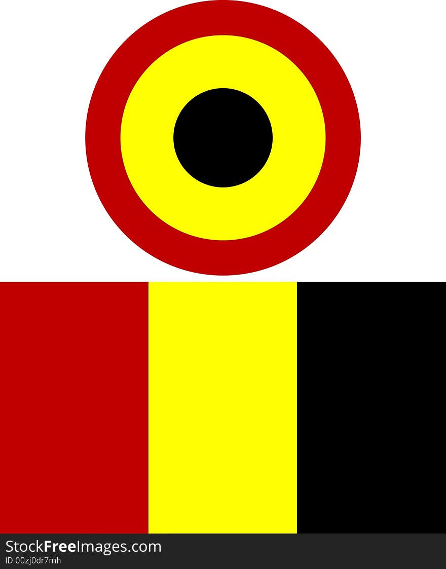 Vector illustration of Belgium aircraft insignia