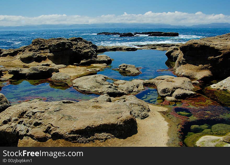 Rocks at the low tides