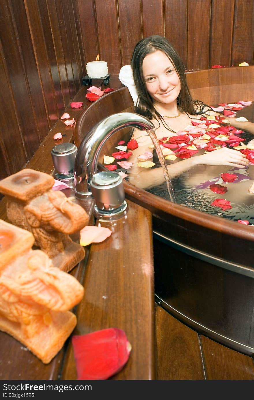 Young Girl In Tub - Vertical