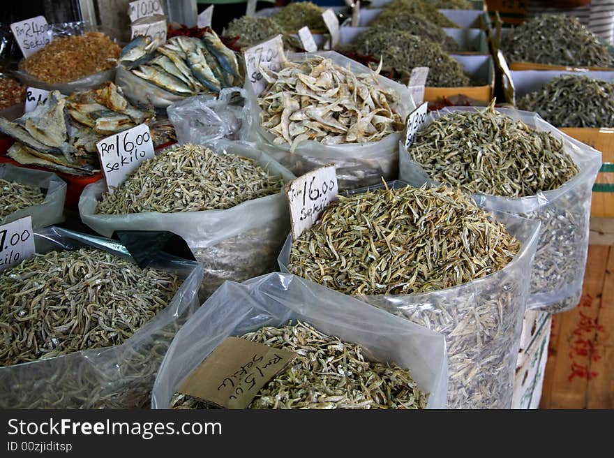 Dried fish in china town