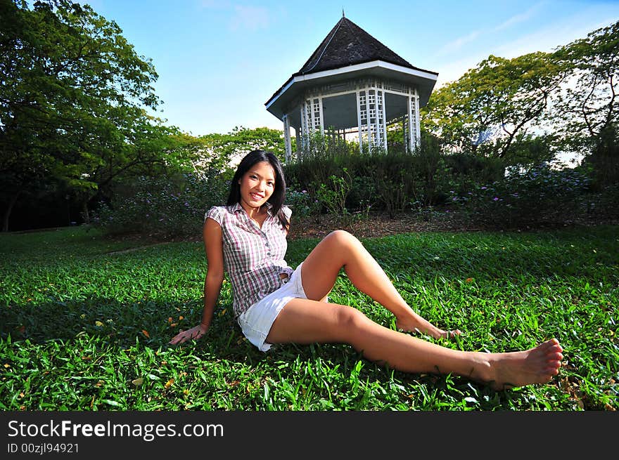 Happy Girl in the Park 17