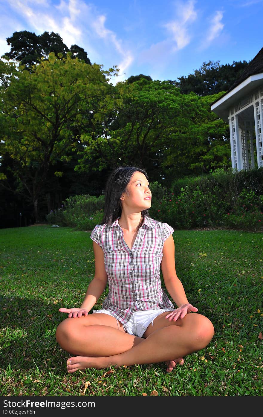 Picture of Girl doing Yoga pose. Ideal for healthy lifestyle context. Picture of Girl doing Yoga pose. Ideal for healthy lifestyle context.