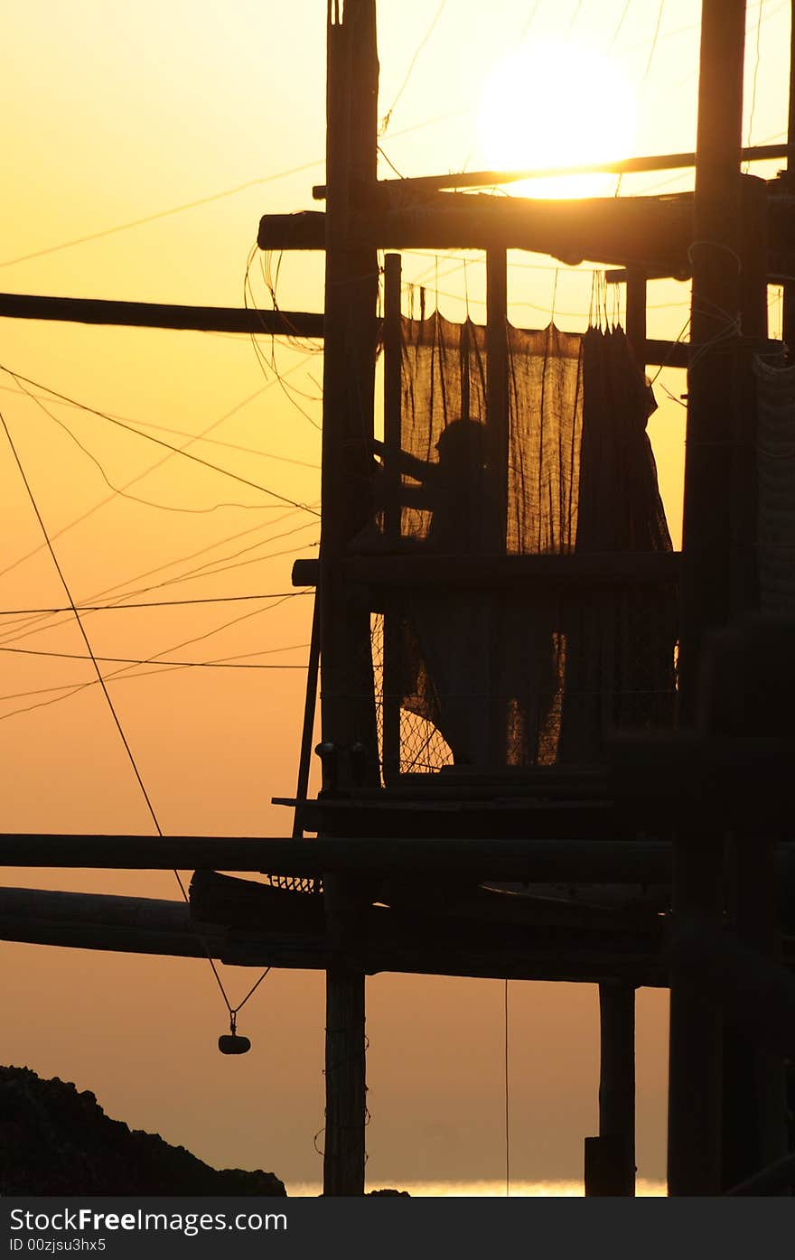 Trabocco into the sunset