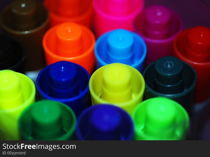 Coloured Pen Lids