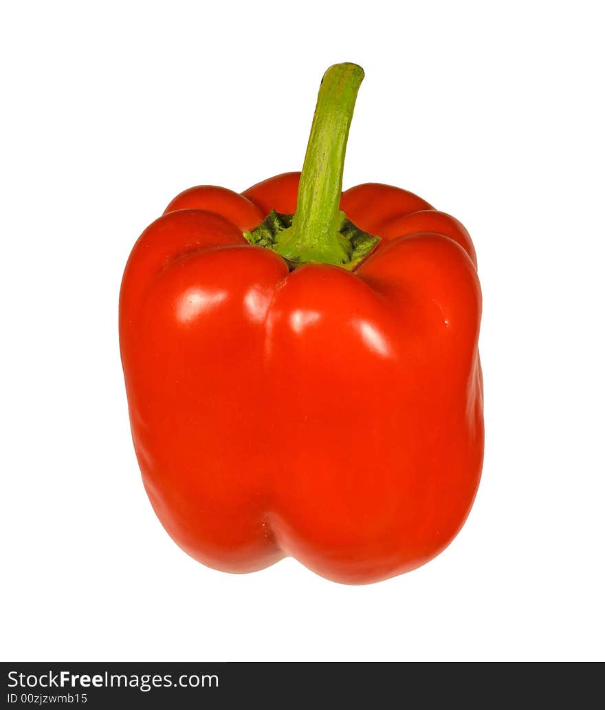 Red pepper isolated on a white background