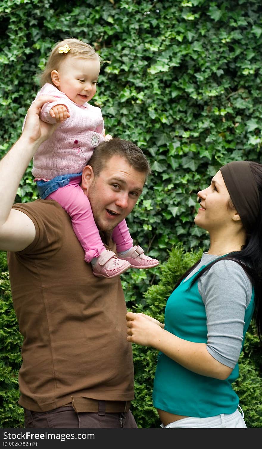 Happy family have fun outdoor