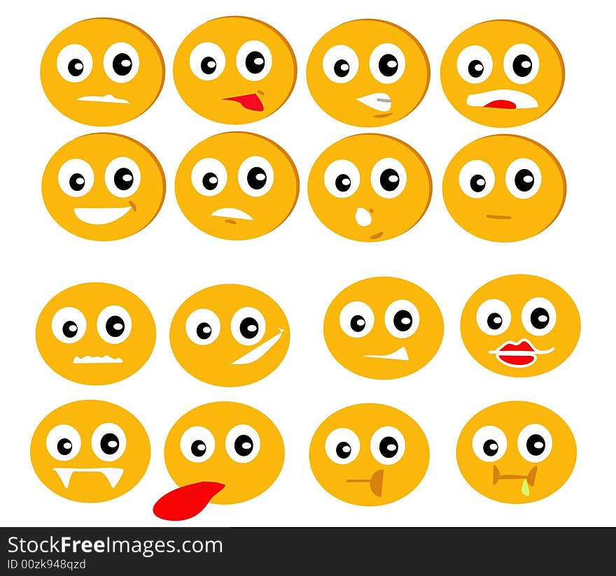 Set Of Smileys