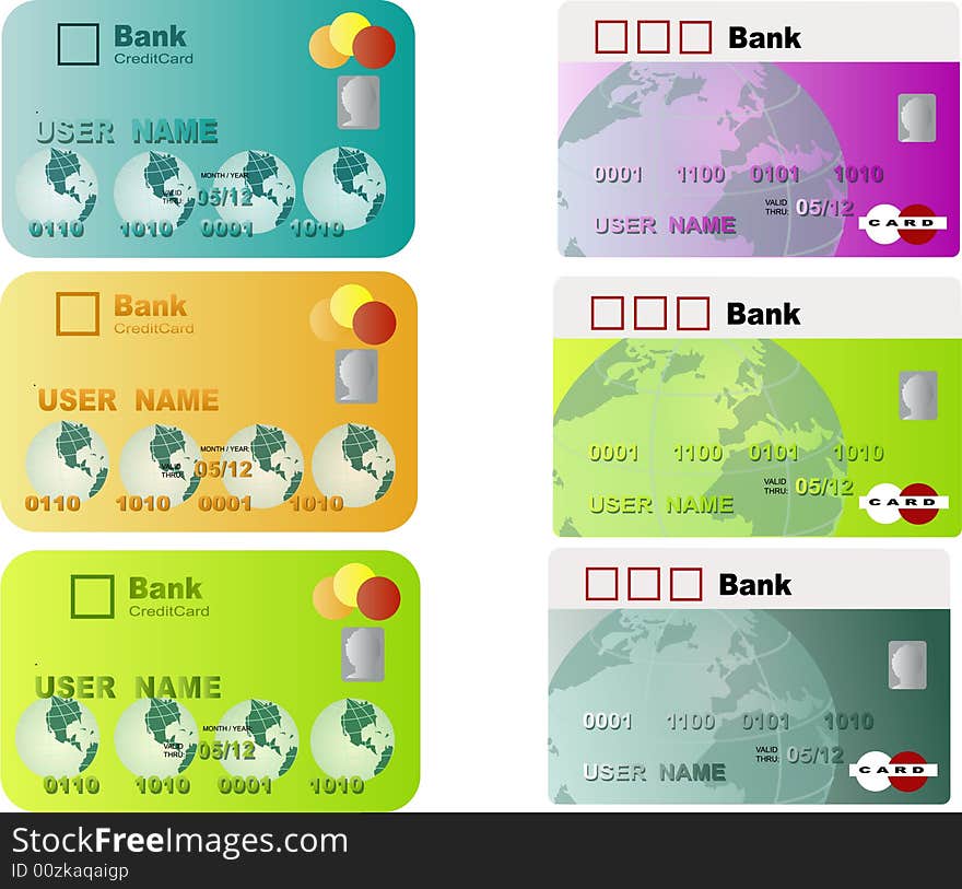 Buying with credit card, different design and color. Buying with credit card, different design and color