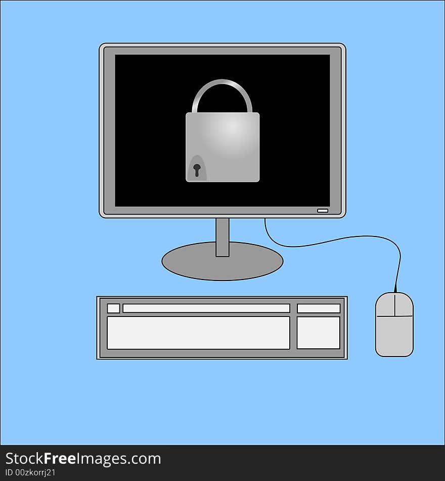 An illustration of a computer with a padlock on the screen. An illustration of a computer with a padlock on the screen