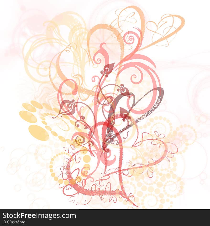 The abstract illustration from various colors lines. The abstract illustration from various colors lines