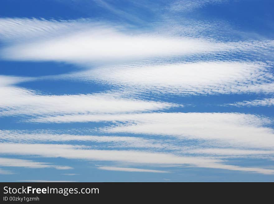 Great white clouds in a sky