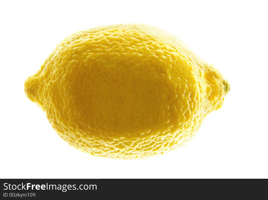 Yellow lemon isolated on white. Yellow lemon isolated on white