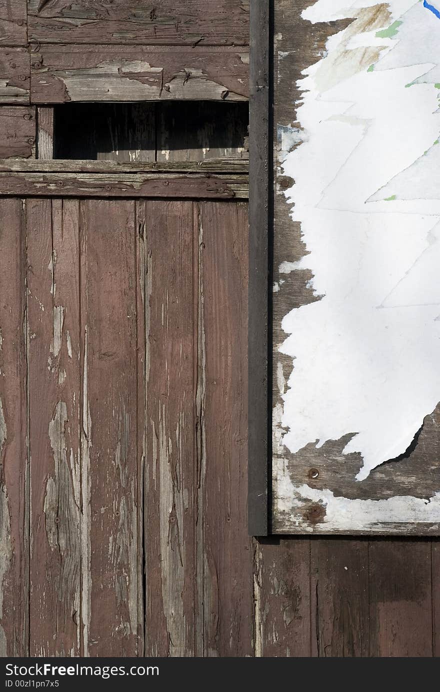 An old and rotten wooden building. An old and rotten wooden building