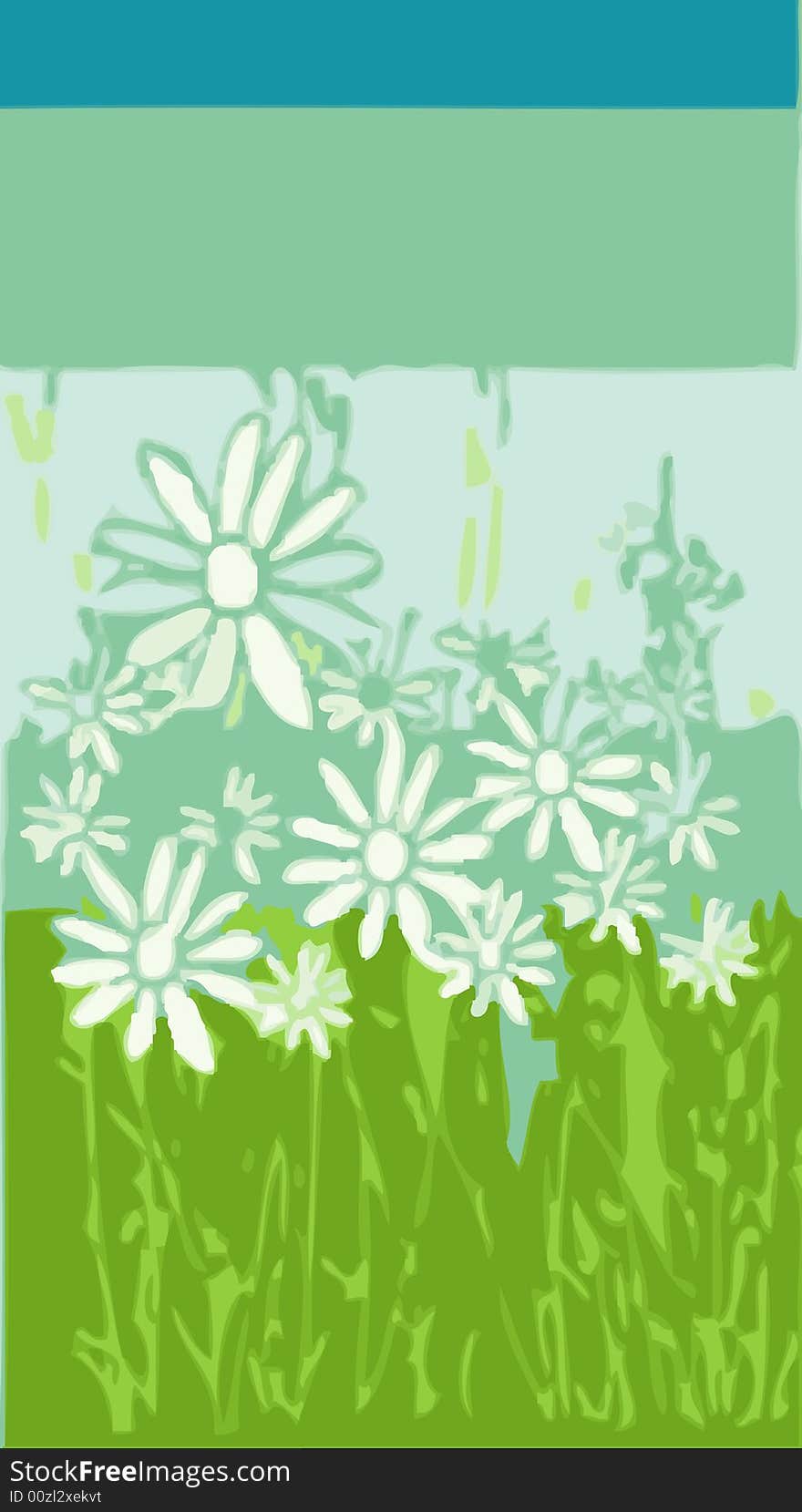 A scalable vector illustration of a scene of flowers produced with only a few colours. A scalable vector illustration of a scene of flowers produced with only a few colours.