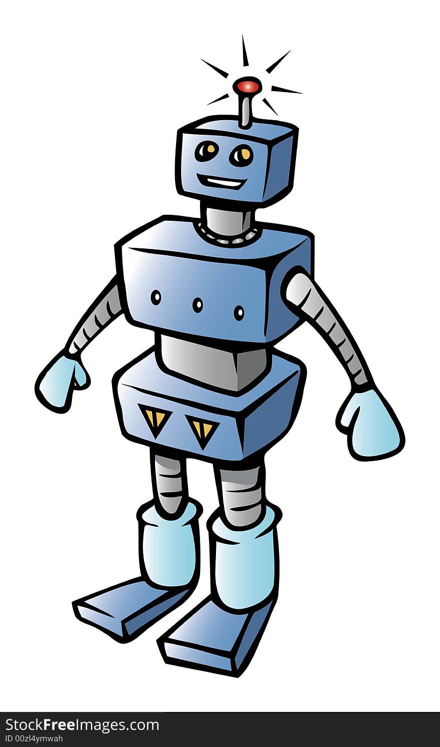 Cartoon illustration of a robot