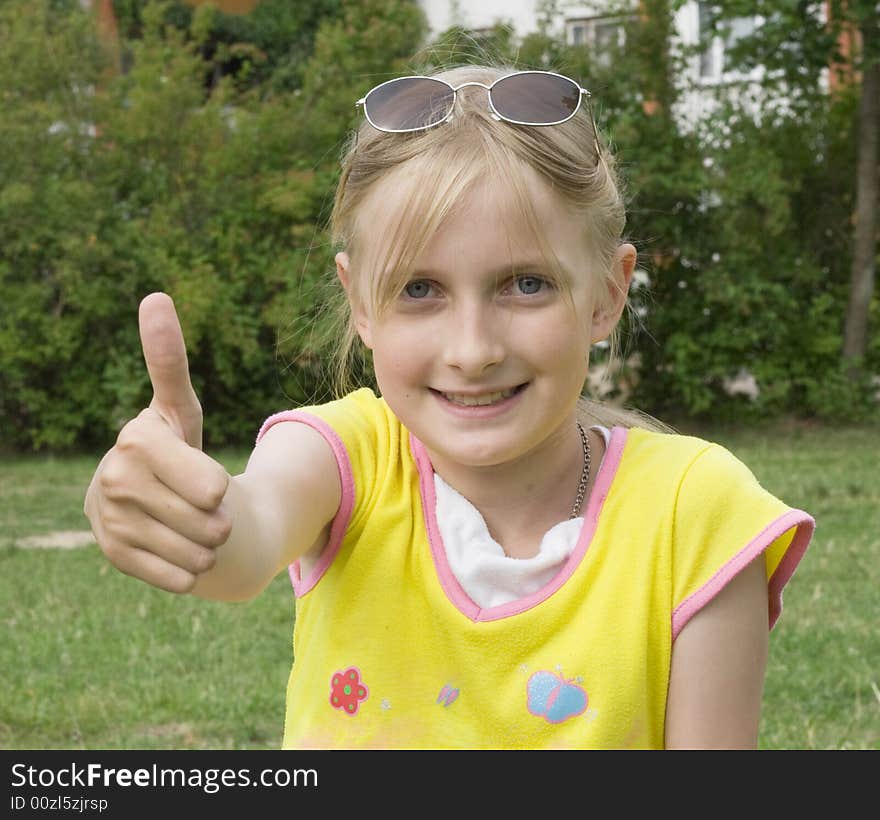 Young beautiful smiling girl, teenager