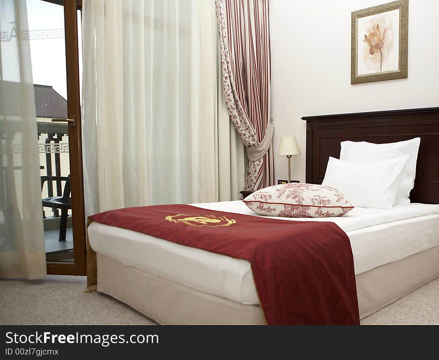 Modern interior of a hotel room. Modern interior of a hotel room