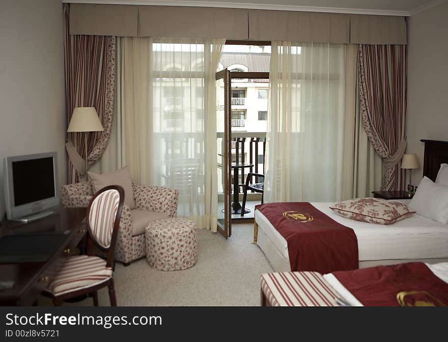 Modern interior of a hotel room. Modern interior of a hotel room