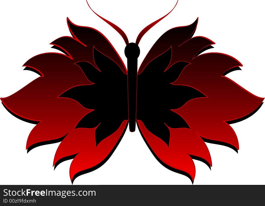 Vector illustration of a butterfly. Vector illustration of a butterfly