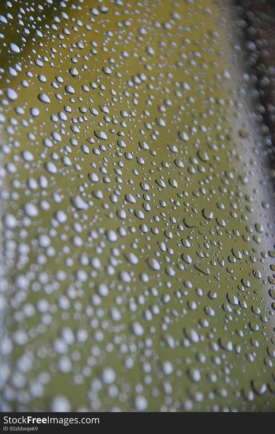 Rain drops on window