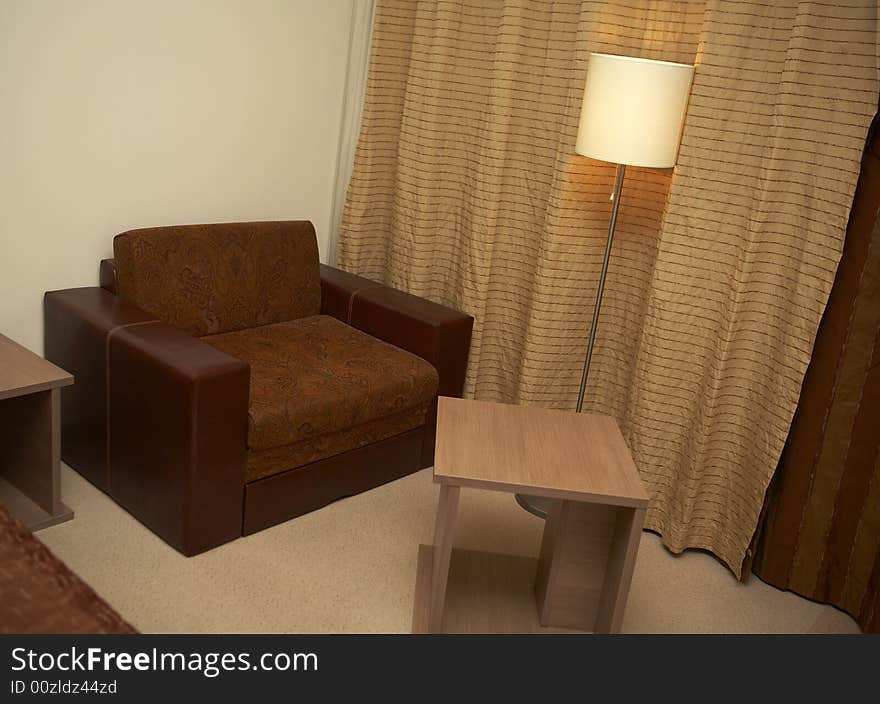 Modern interior of a hotel room. Modern interior of a hotel room