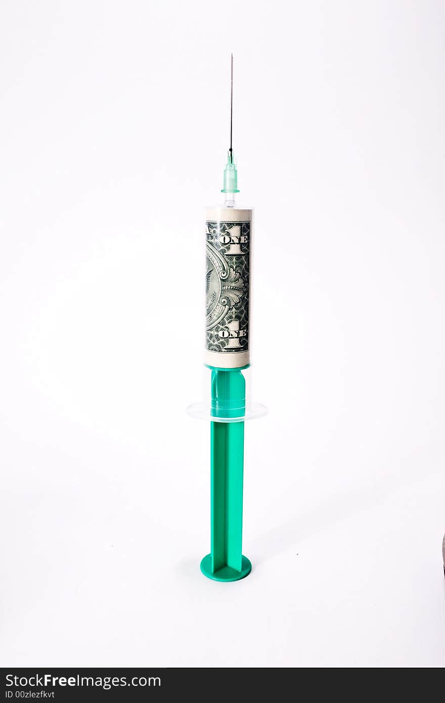 Syringe with money