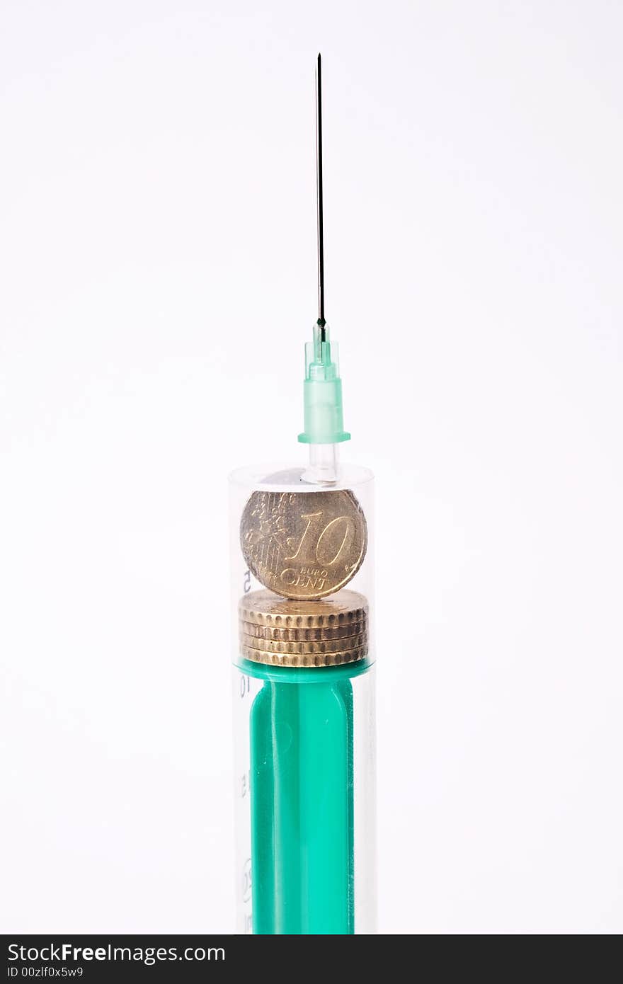 Syringe with money