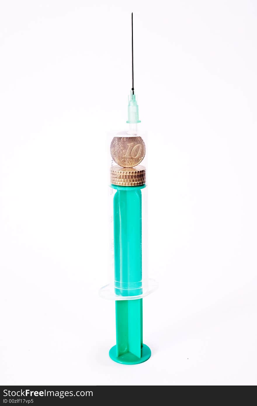 Syringe with money