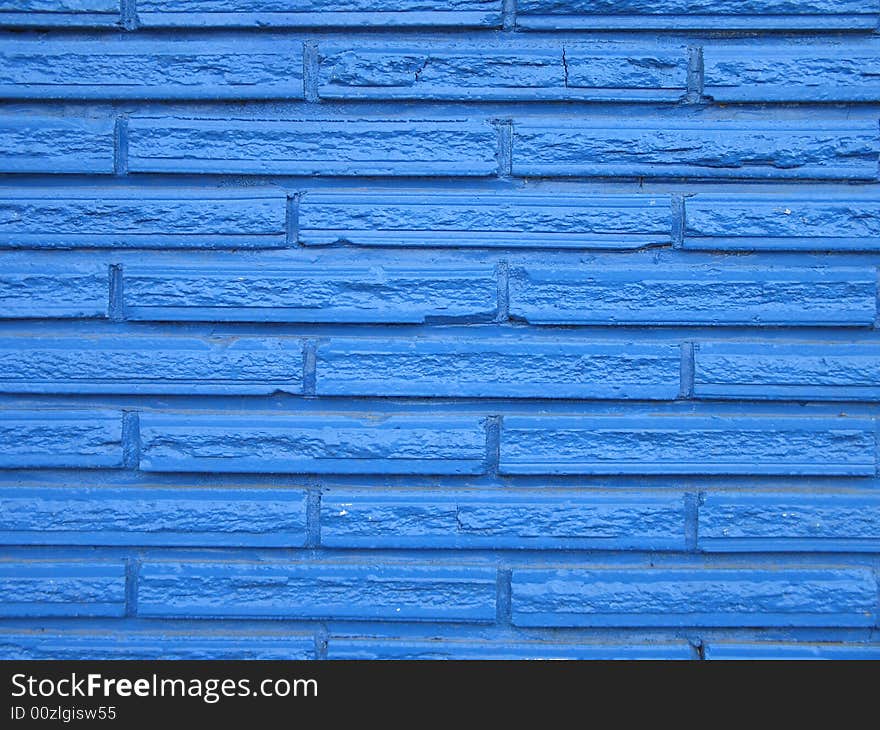 Blue Brick Wall