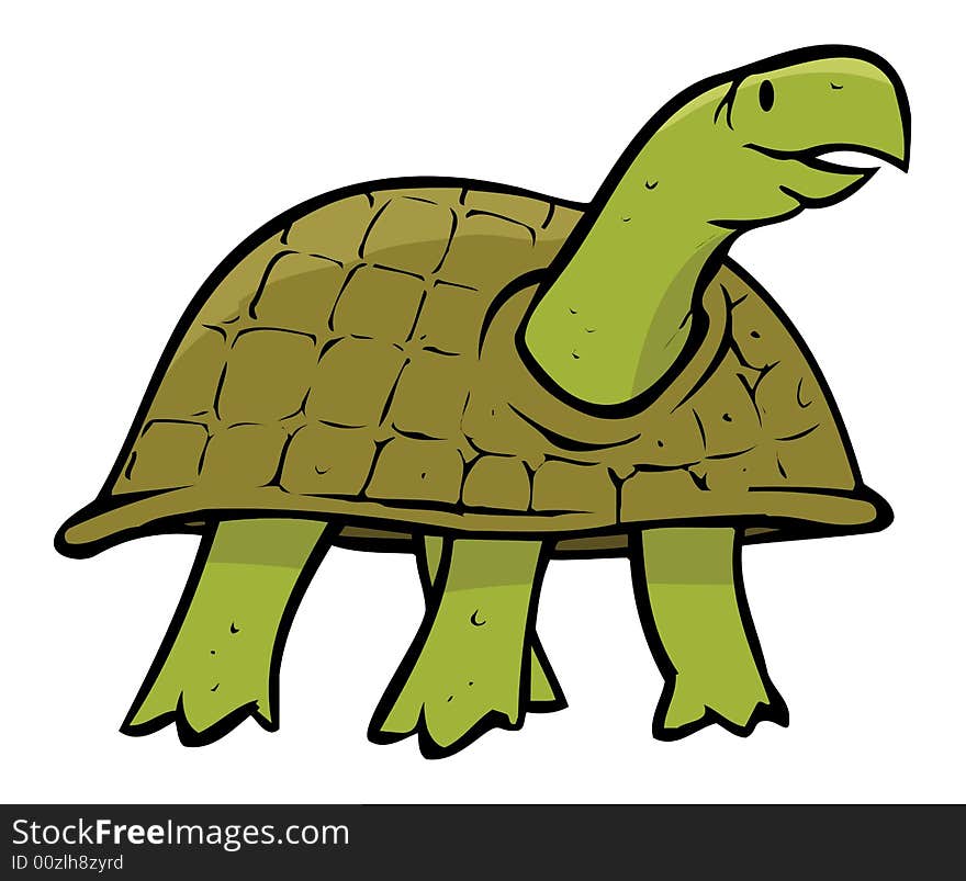 Cartoon illustration of a turtle