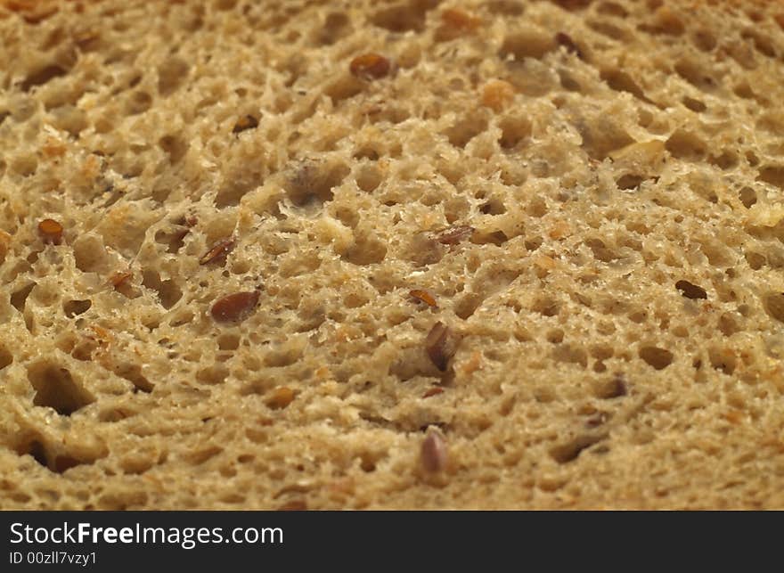 Multiseed bread  in details. macro. Multiseed bread  in details. macro