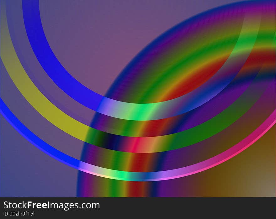 A Textured Rainbow is Featured in an Abstract Background Illustration. A Textured Rainbow is Featured in an Abstract Background Illustration.