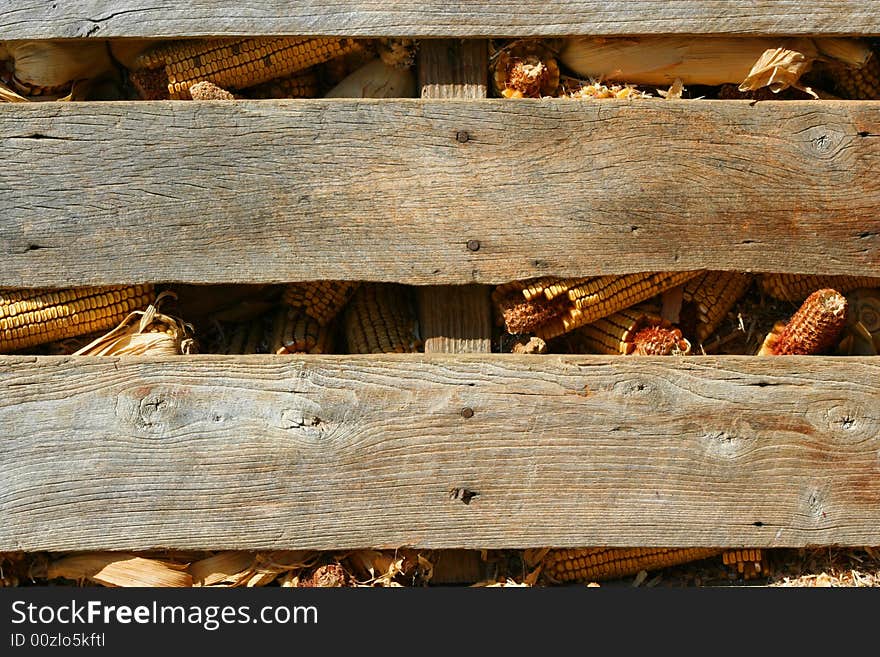 Old Fashioned Wooden Corn Crib. Old Fashioned Wooden Corn Crib