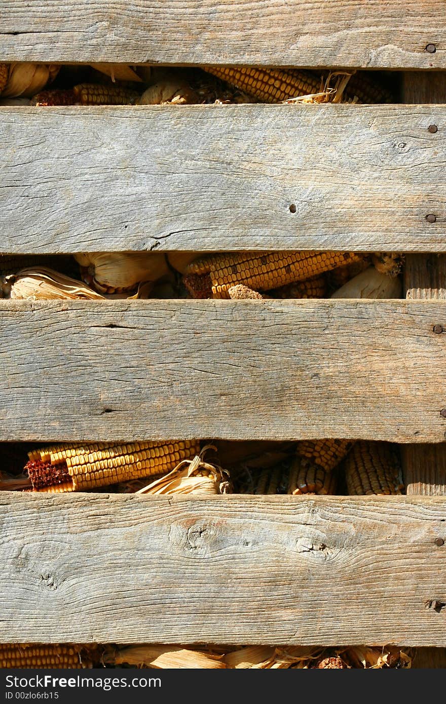 Old Fashioned Wooden Corn Crib. Old Fashioned Wooden Corn Crib