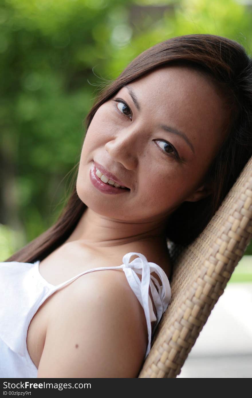 Portrait of a pretty woman from Thailand.