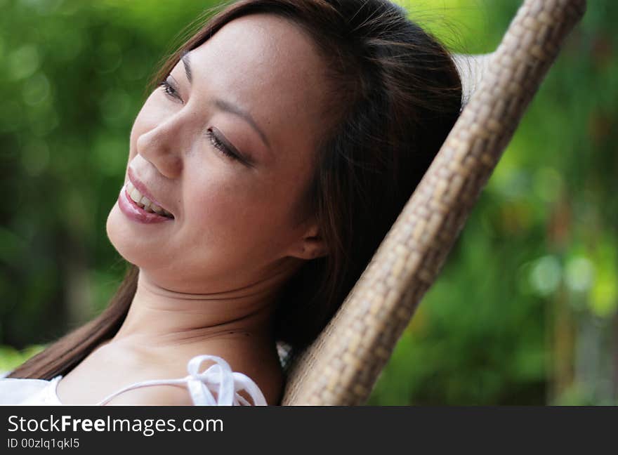 Portrait of a pretty woman from Thailand.