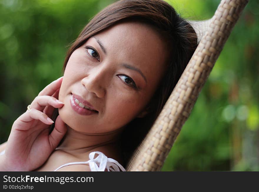 Portrait of a pretty woman from Thailand.